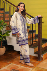 Waniya Stitched 2 Piece Summer Co Ords Lawn Collection'2025-Ivory Bloom