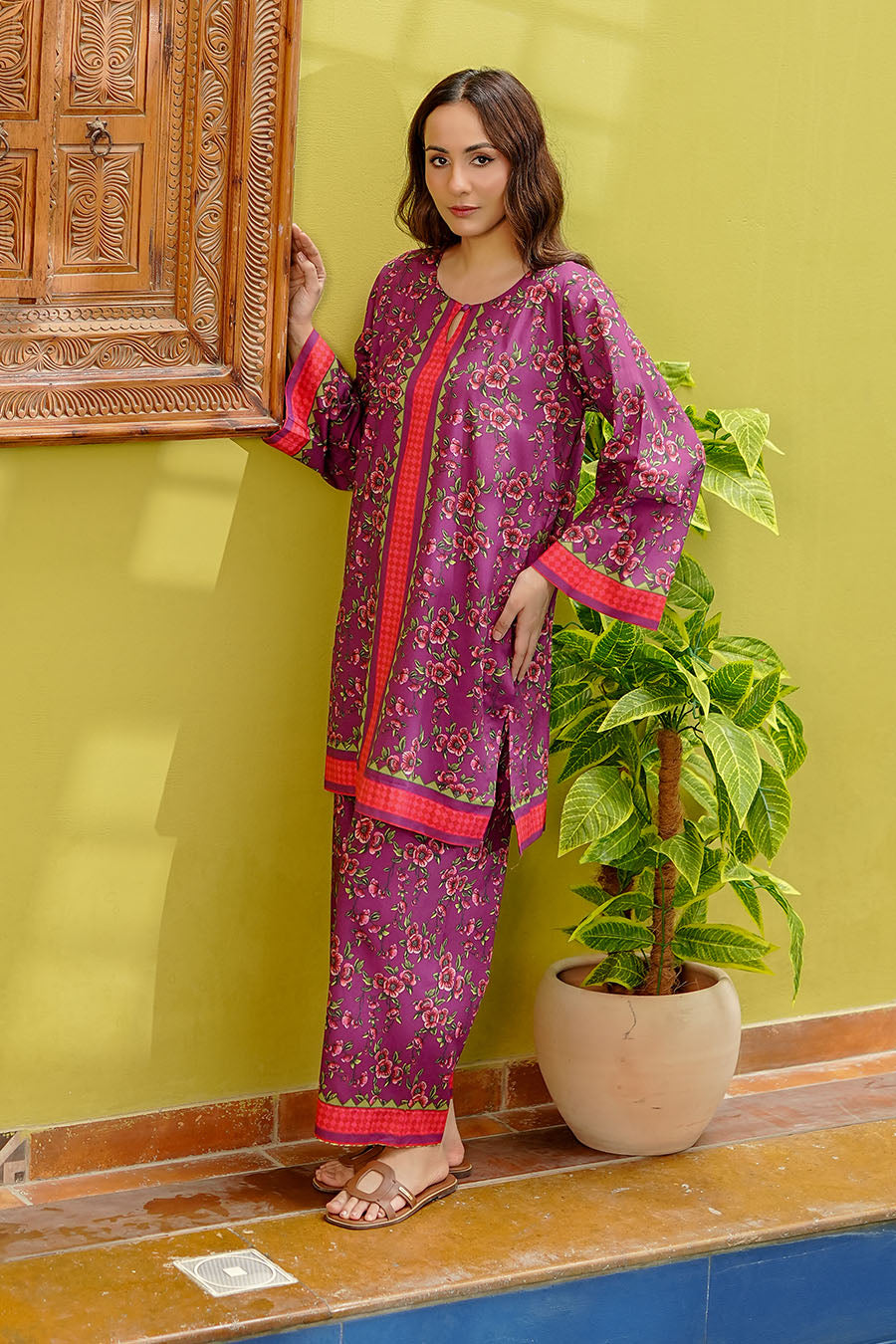 Waniya Stitched 2 Piece Summer Co Ords Lawn Collection'2025-Blossom Sketch