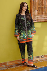 Waniya Stitched 2 Piece Summer Co Ords Lawn Collection'2025-Tropic Noir