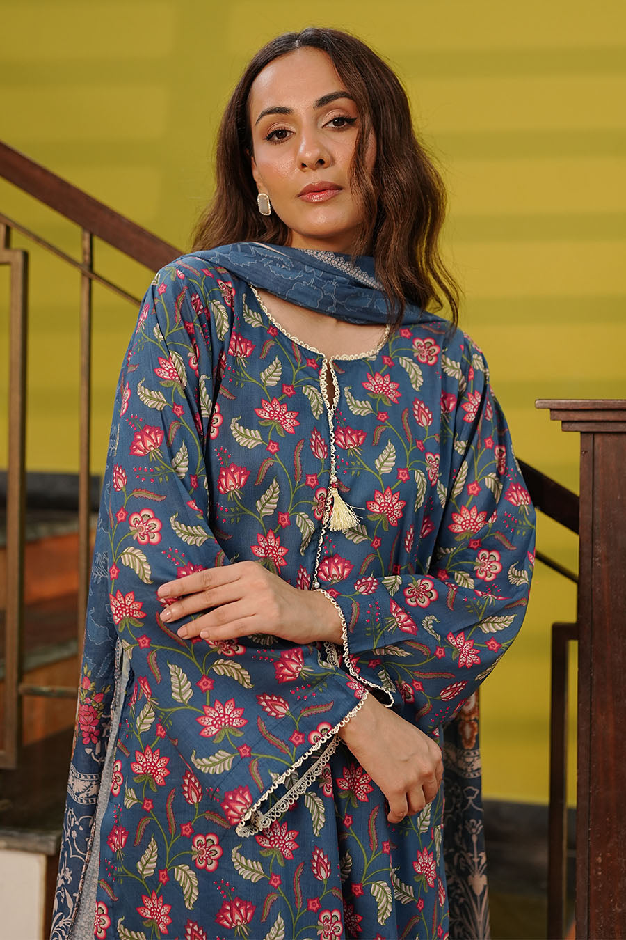 Waniya Stitched 3 Piece Summer Lawn Collection'2025-Wildflower Ink