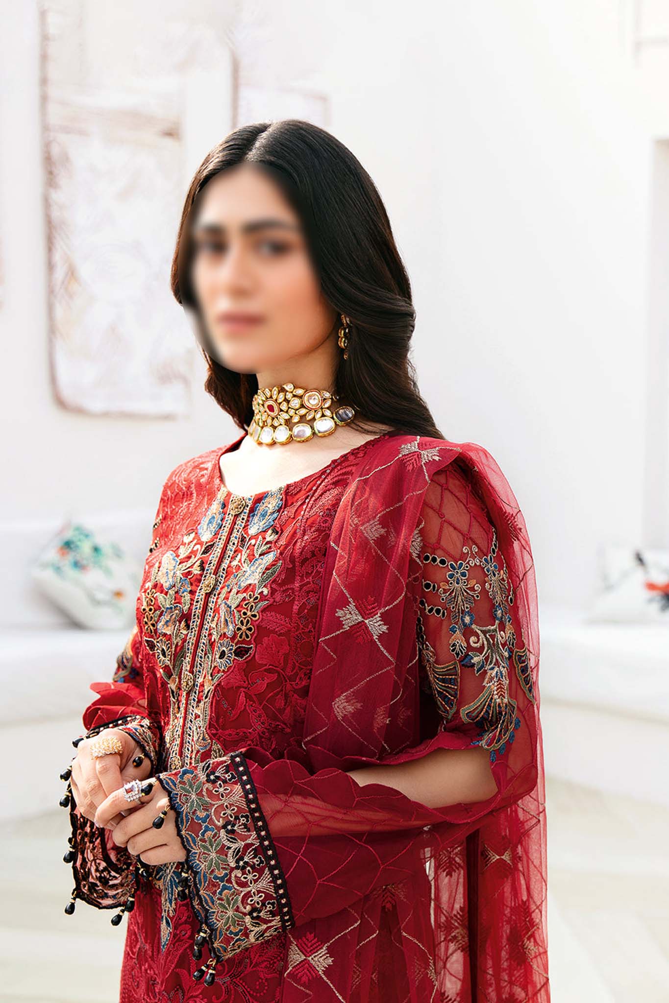 Chevron by Ramsha Unstitched 3 Piece Chiffon Vol-08 Collection'2024-A-803