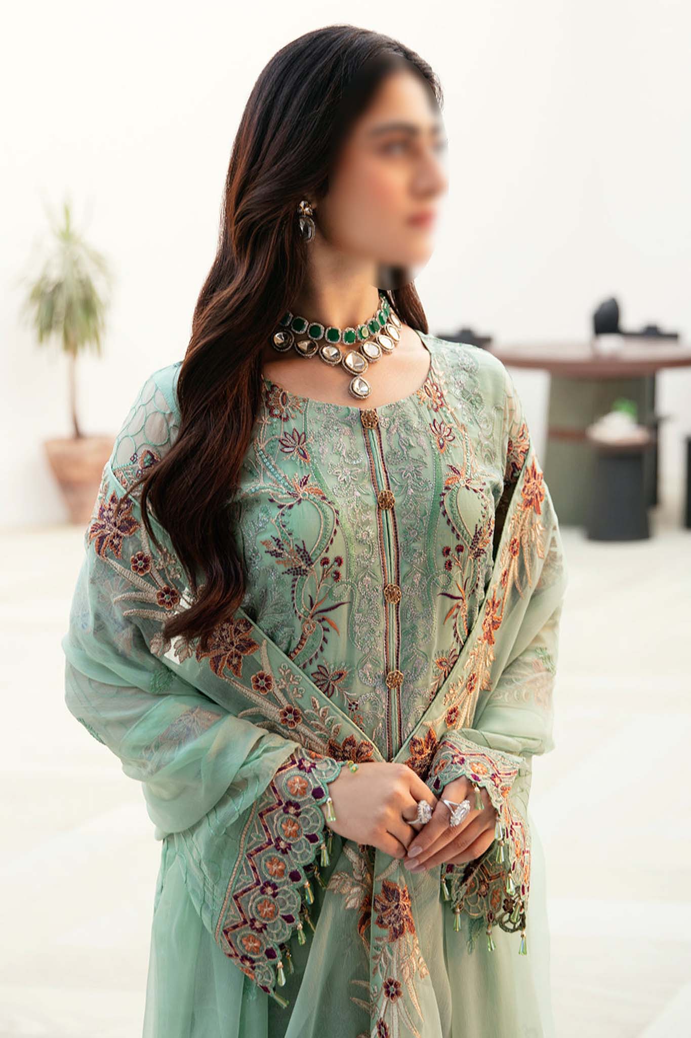 Chevron by Ramsha Unstitched 3 Piece Chiffon Vol-08 Collection'2024-A-804