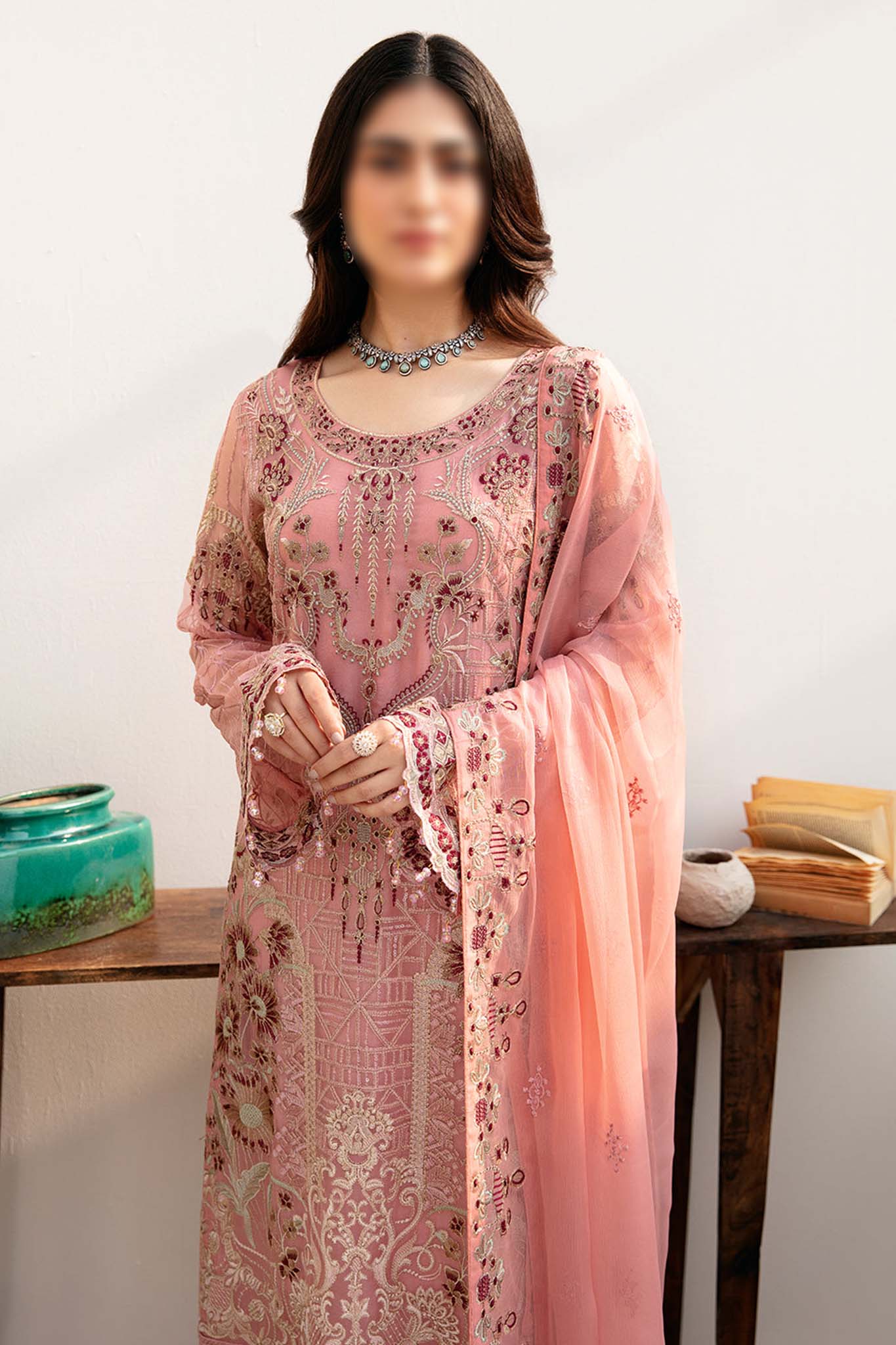 Chevron by Ramsha Unstitched 3 Piece Chiffon Vol-08 Collection'2024-A-805