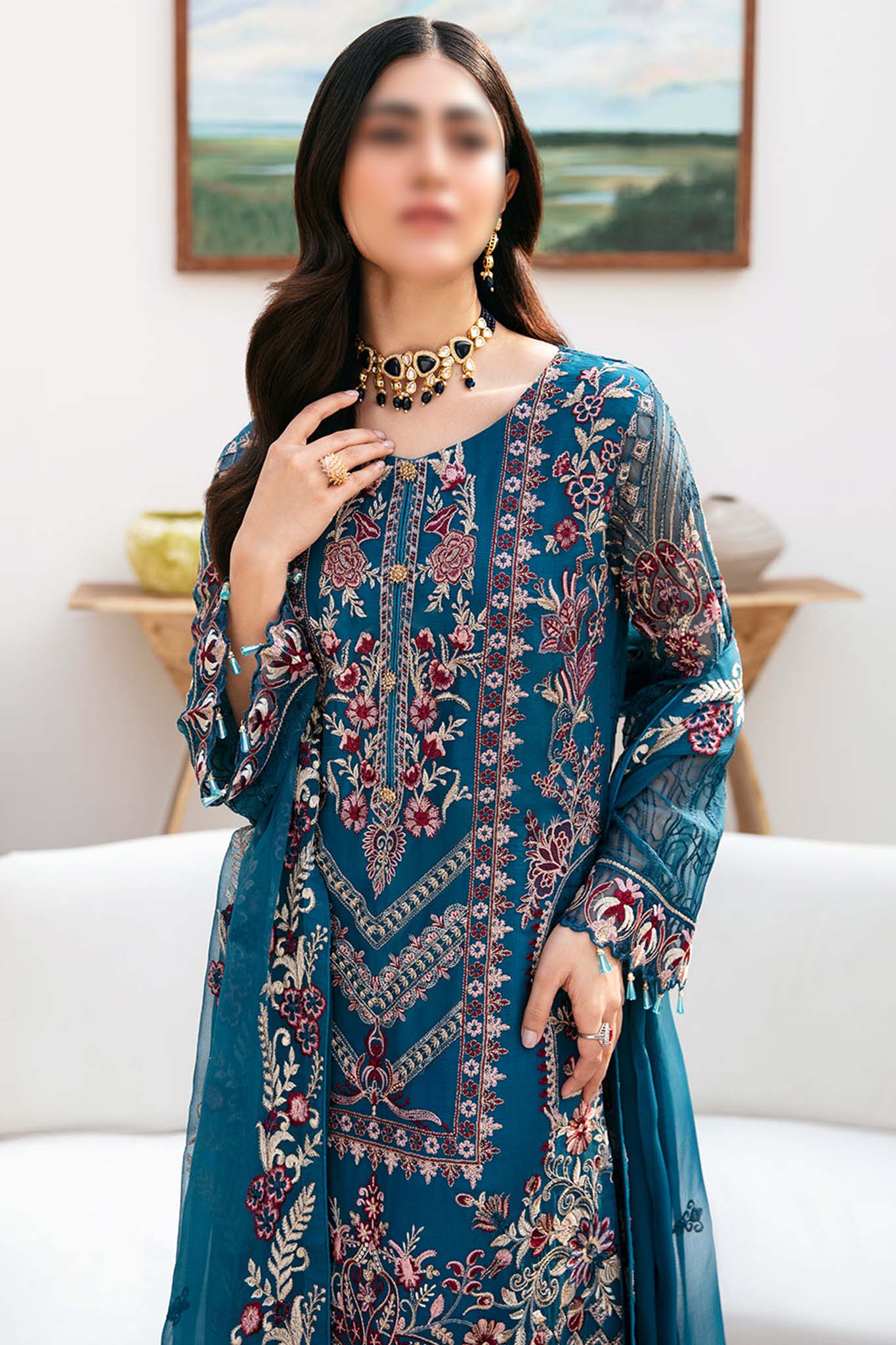 Chevron by Ramsha Unstitched 3 Piece Chiffon Vol-08 Collection'2024-A-811
