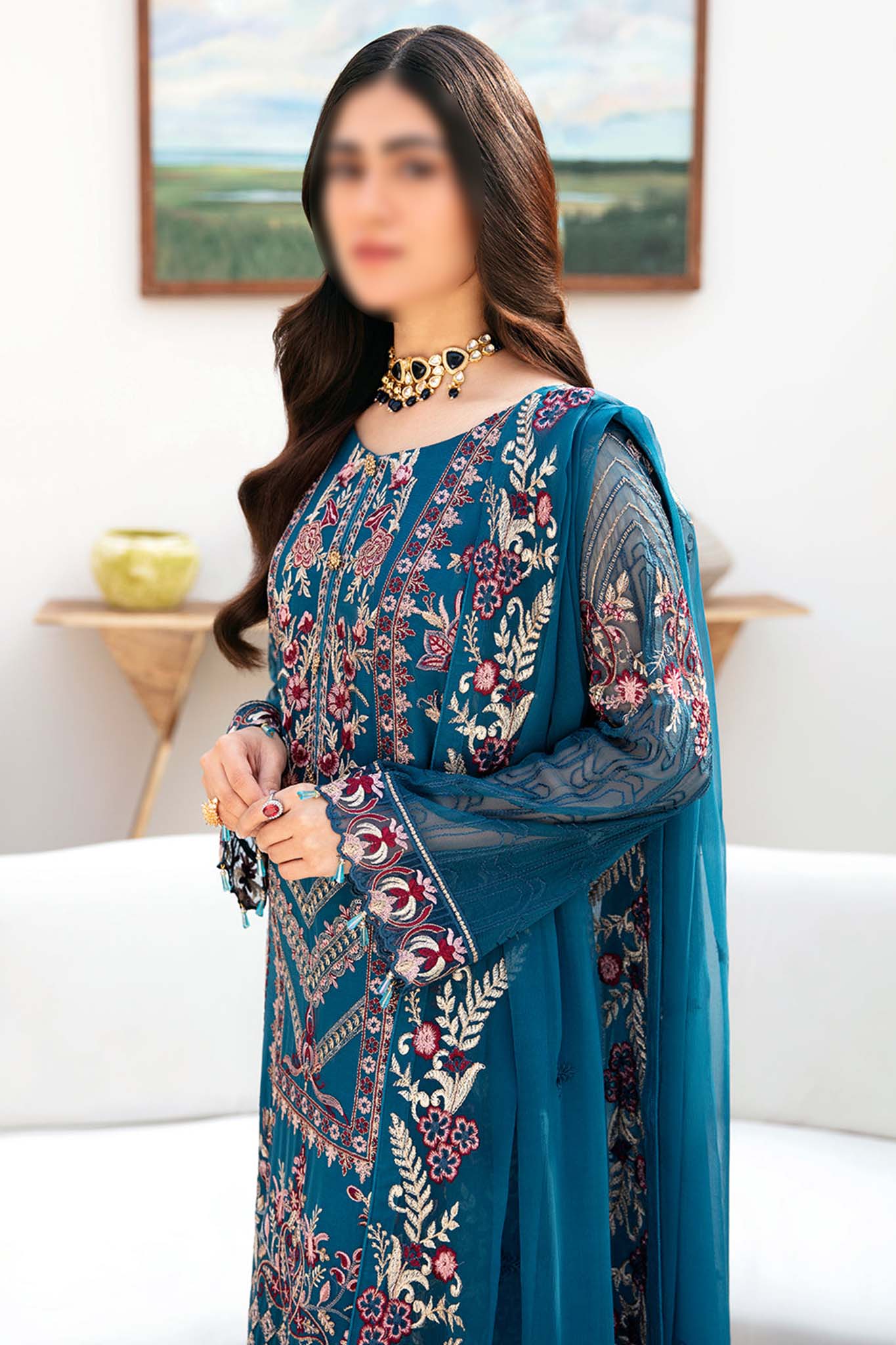 Chevron by Ramsha Unstitched 3 Piece Chiffon Vol-08 Collection'2024-A-811