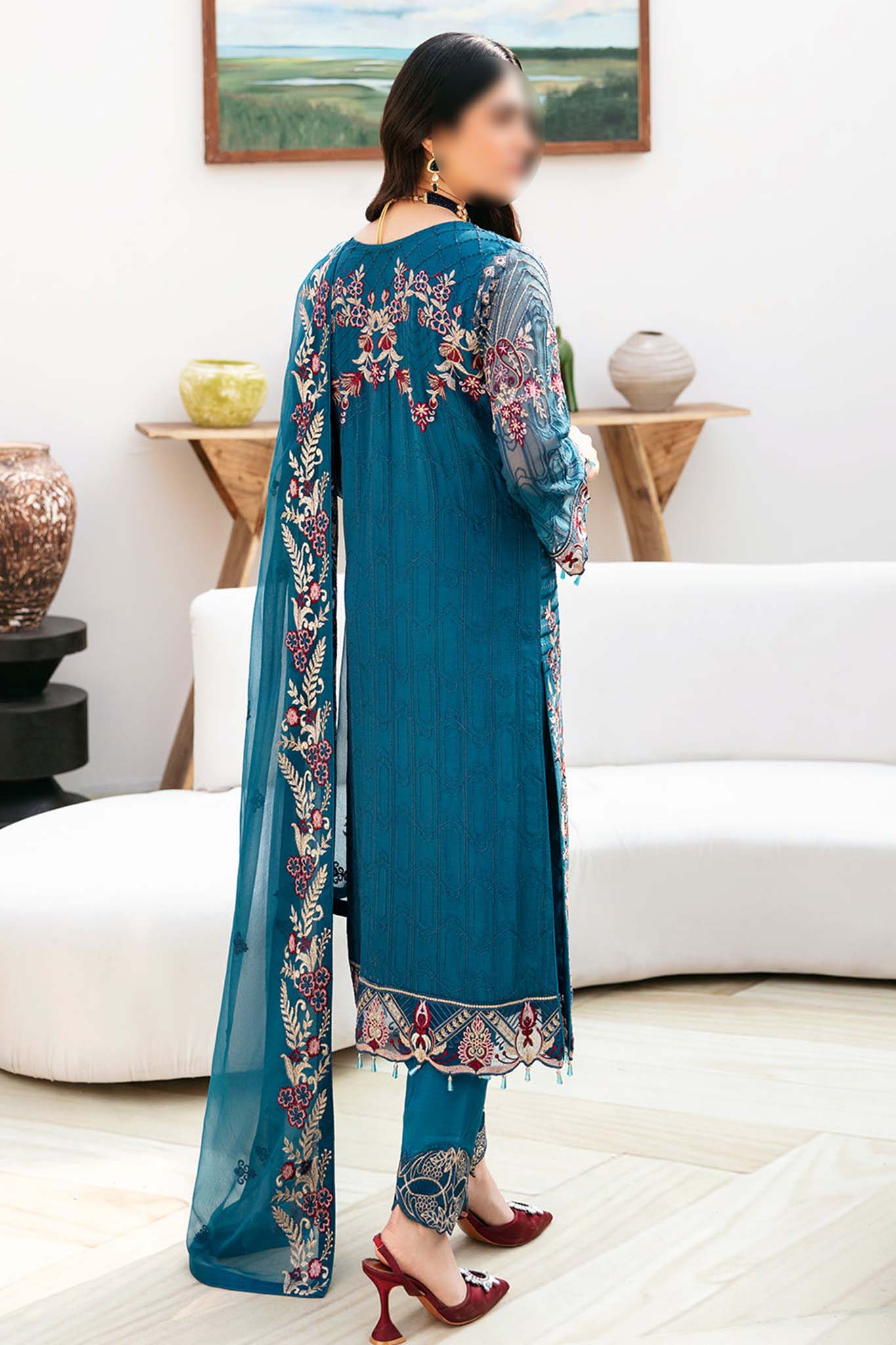 Chevron by Ramsha Unstitched 3 Piece Chiffon Vol-08 Collection'2024-A-811