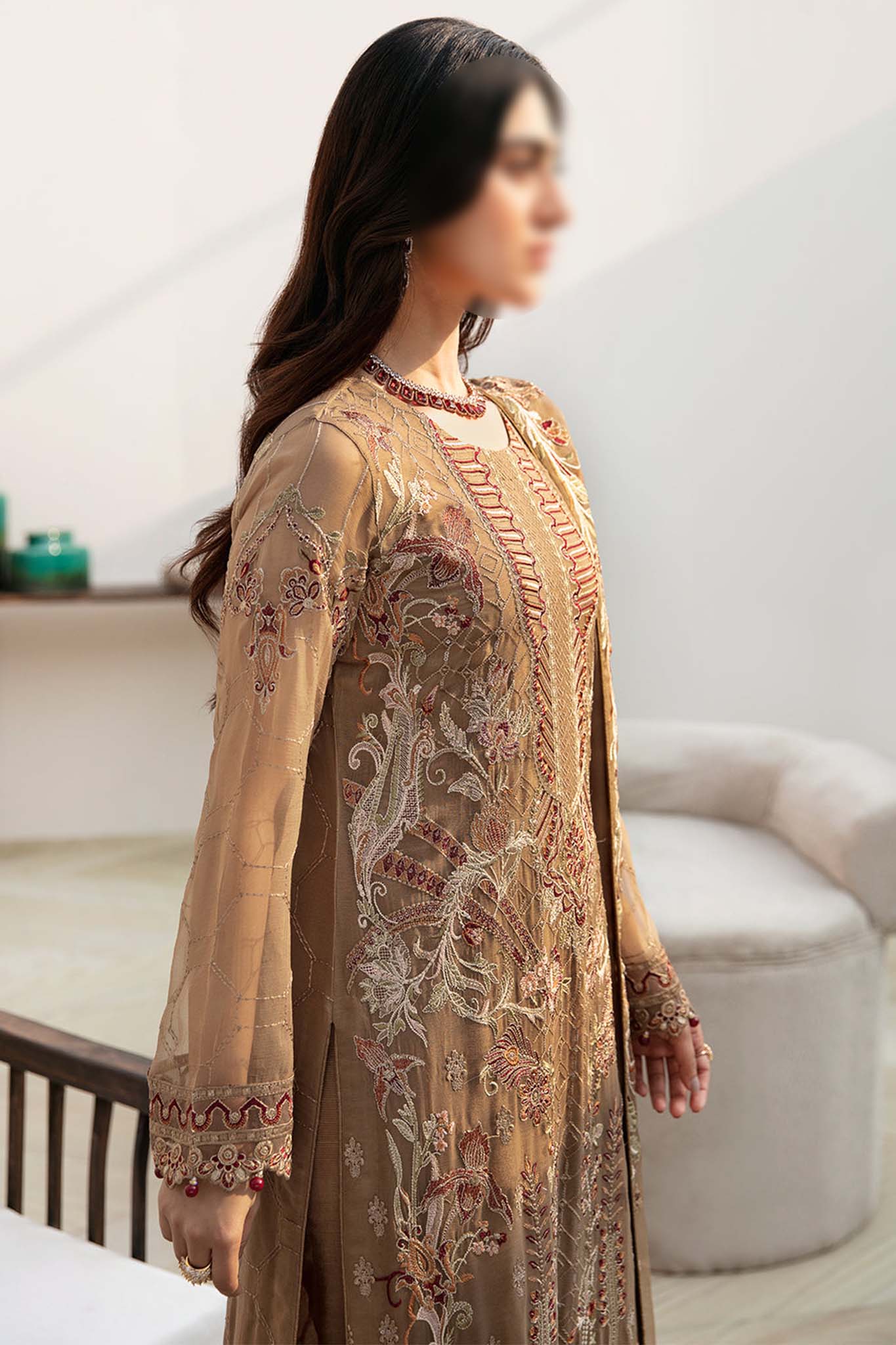 Chevron by Ramsha Unstitched 3 Piece Chiffon Vol-08 Collection'2024-A-812