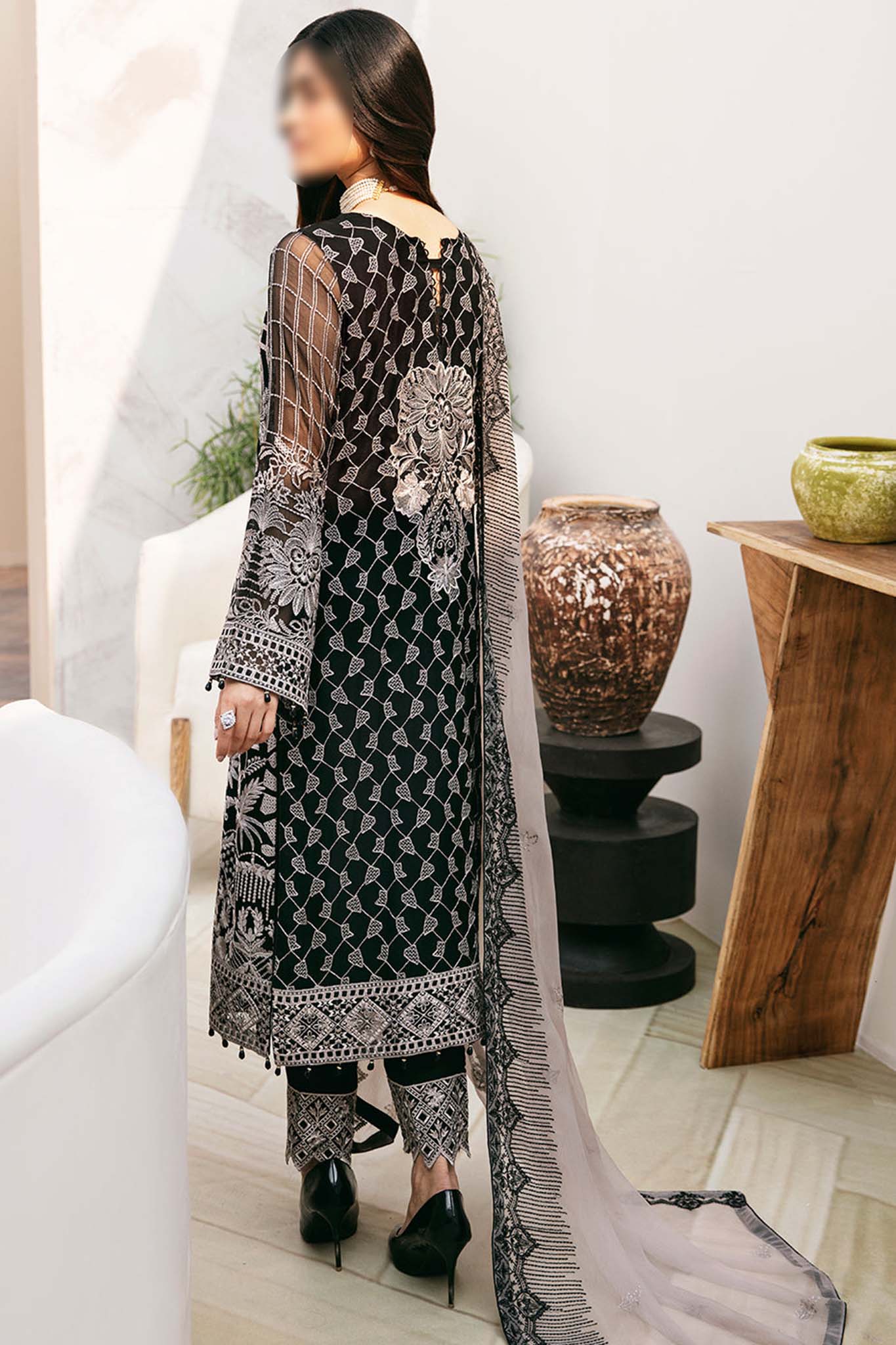 Chevron by Ramsha Unstitched 3 Piece Chiffon Vol-08 Collection'2024-A-807