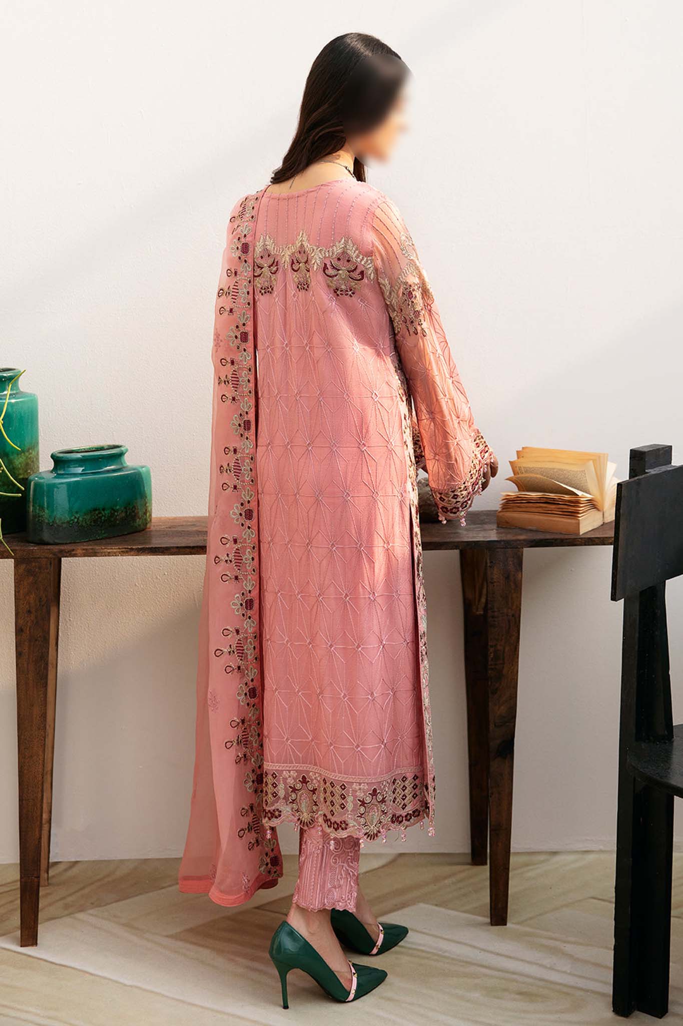 Chevron by Ramsha Unstitched 3 Piece Chiffon Vol-08 Collection'2024-A-805