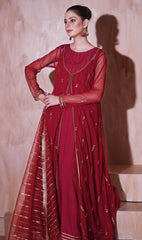 Aayra Stitched Formals Collection'2025-RP397 - Crimson Crown 4 Pc