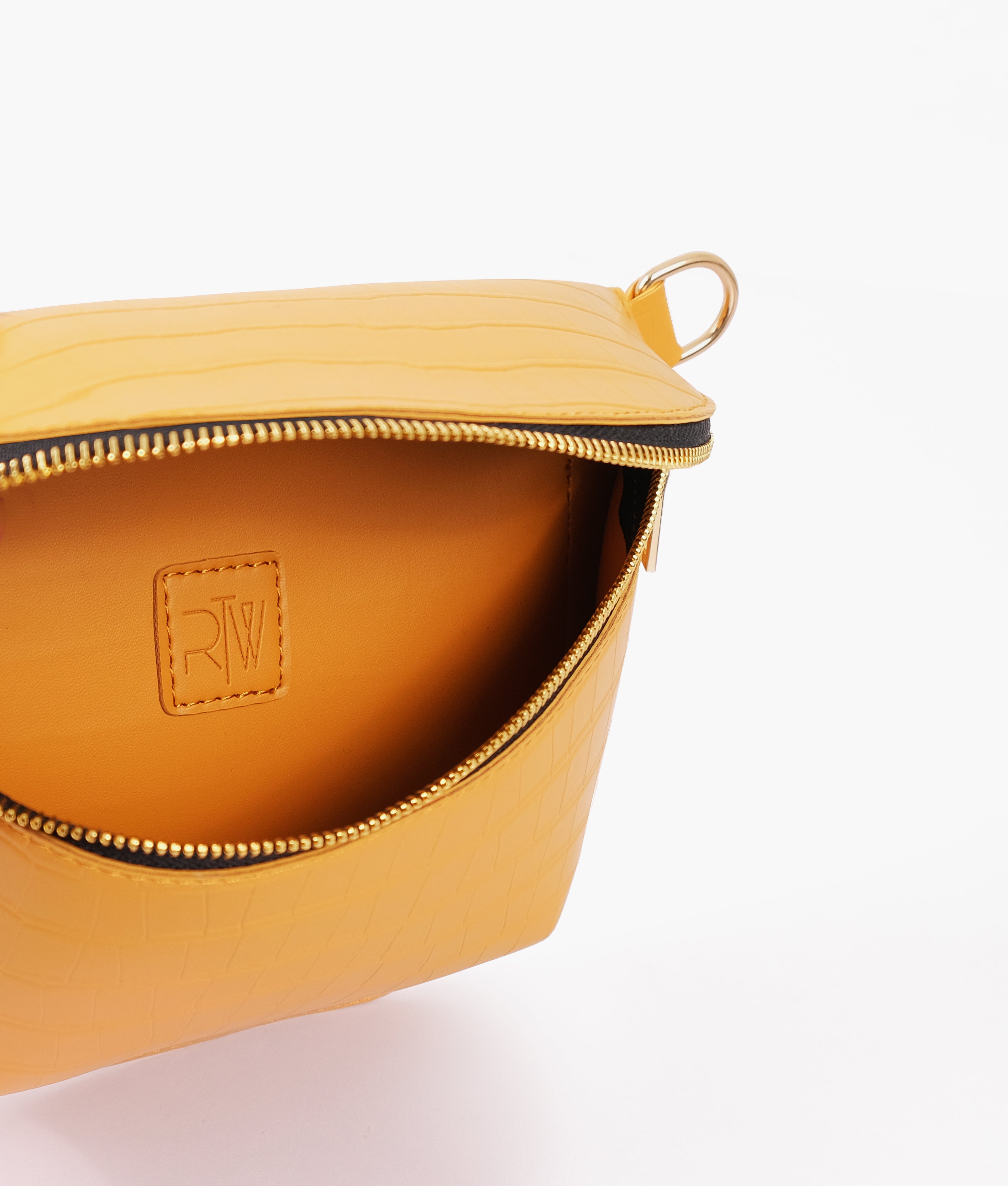 RTW Creation - Yellow crocodile belt bag