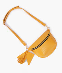 RTW Creation - Yellow crocodile belt bag
