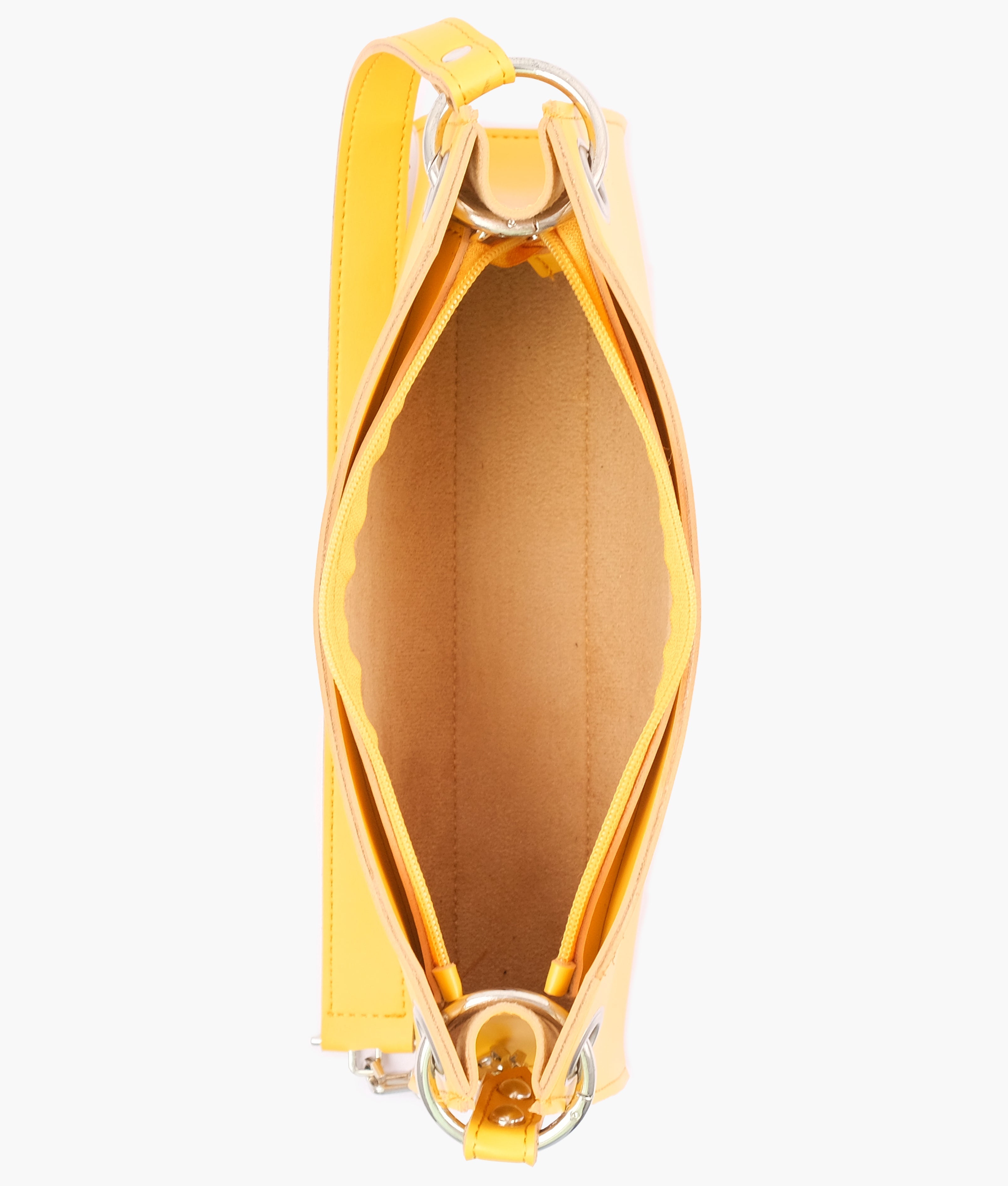 RTW Creation - Yellow elongated chain handle purse