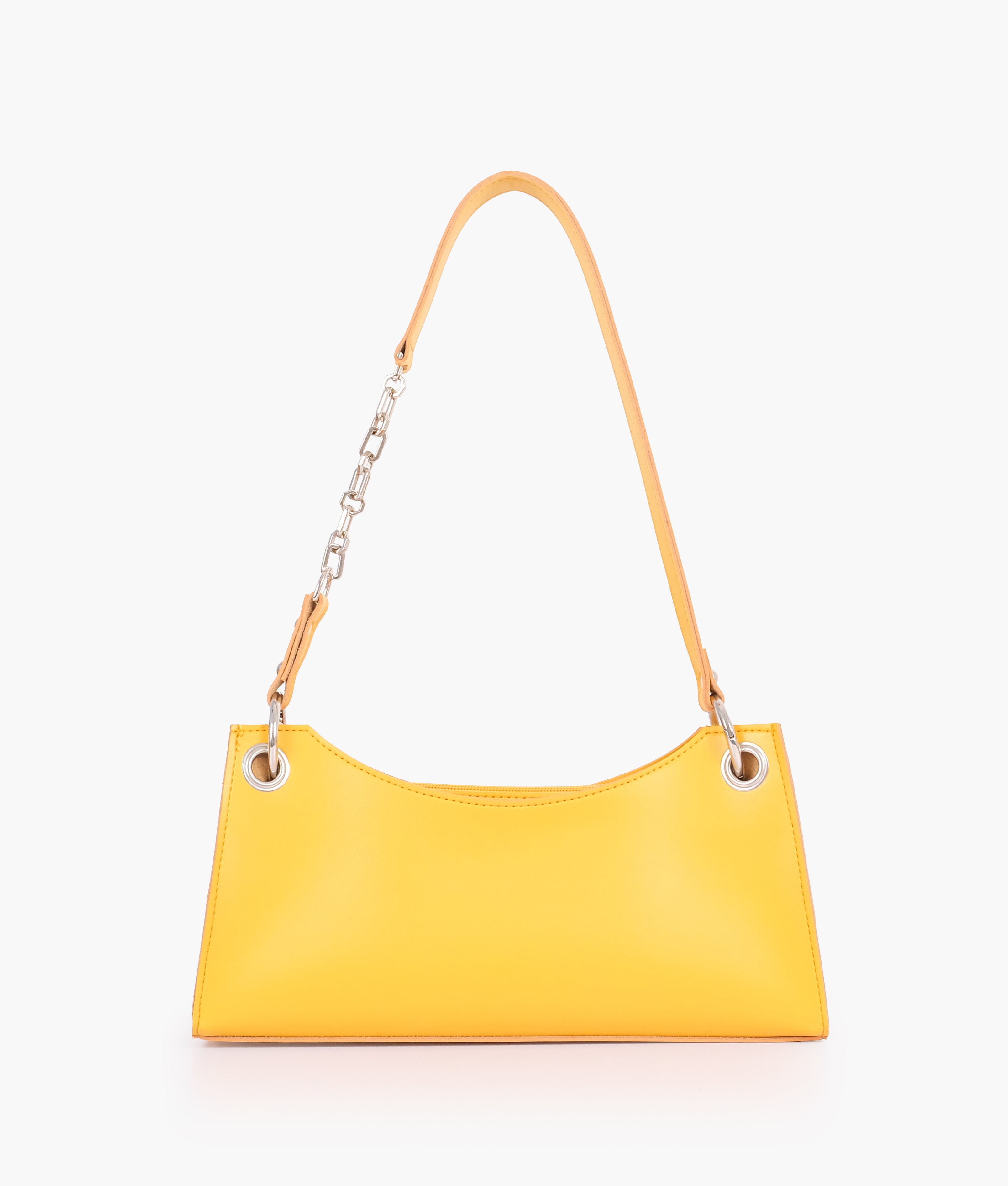 RTW Creation - Yellow elongated chain handle purse
