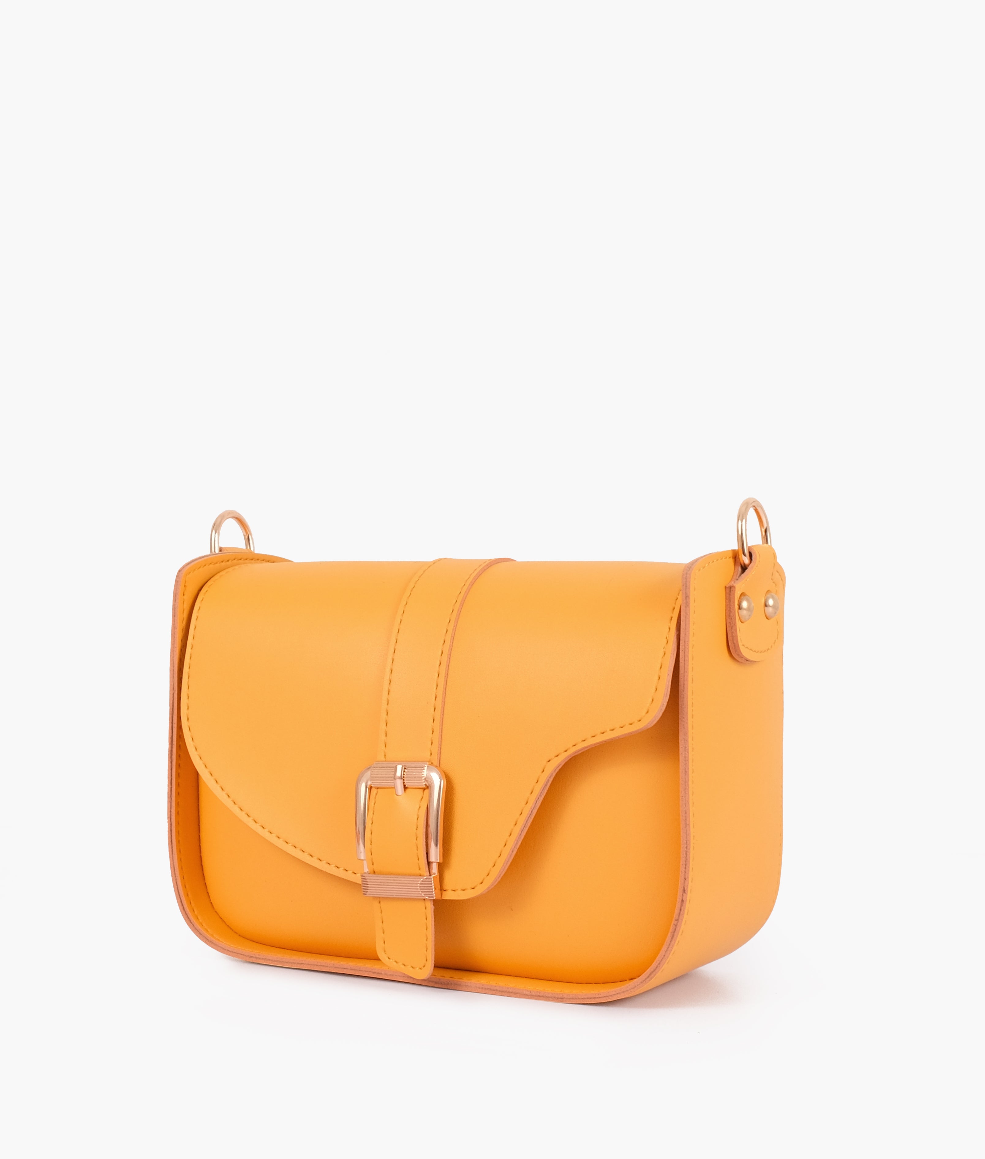 RTW Creation - Yellow saddle buckle bag